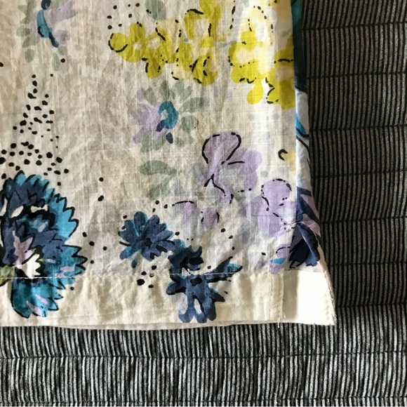 Anthropologie Printed Surf Button Down Shirt Blue Motif Size SP NWOT - Picture 9 of 13